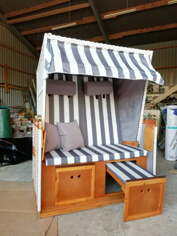 Brast Nordsee Strandkorb weiß Original Brast