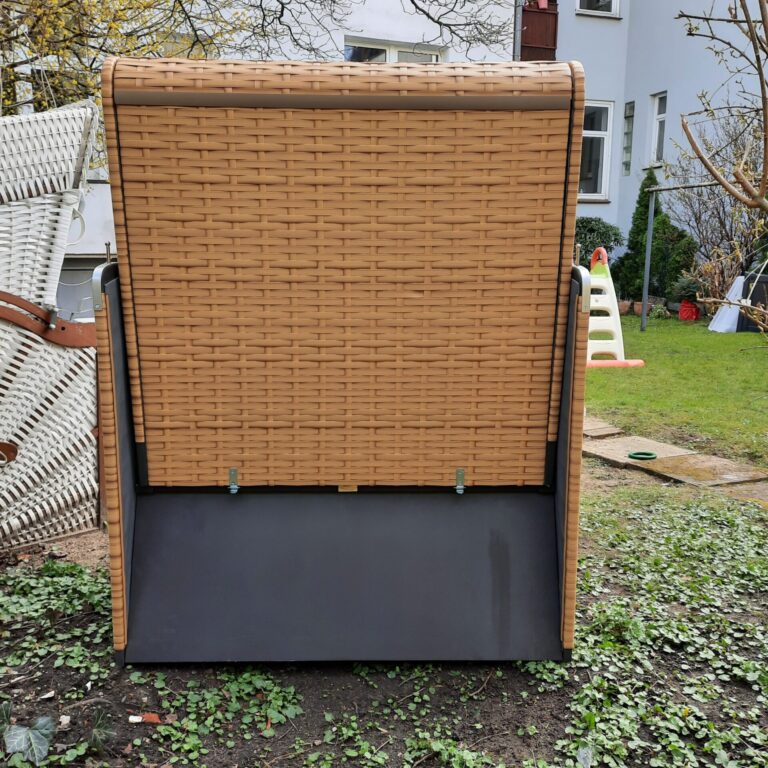 Rückseite vom Strandkorb Sunny Rustikal