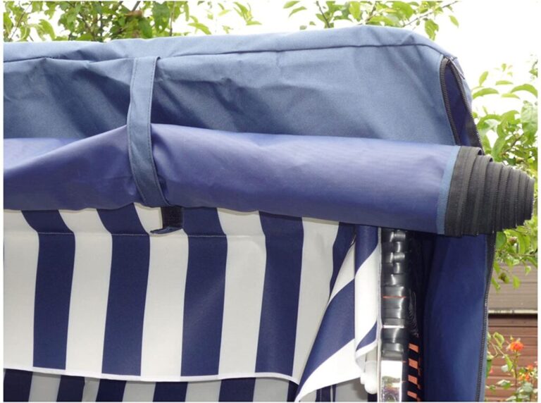 XINRO Strandkorb XL Volllieger im Ostsee-Stil Markise