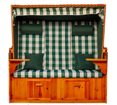 Strandkorb Intergrill Grün Kariert