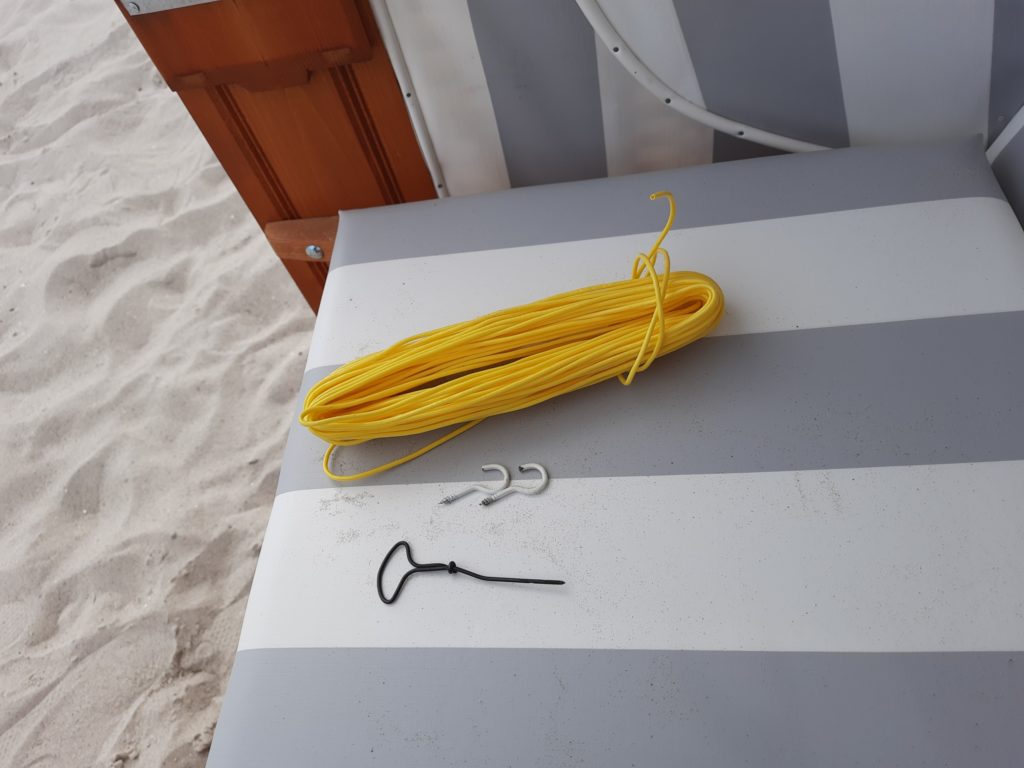 Strandkorb Wäscheleine Werkzeug