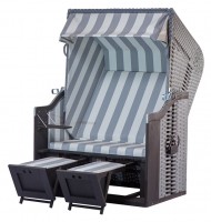 Strandkorb Fehmarn in grau