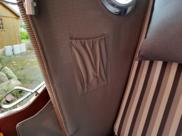 Strandkorb mahagoni Düne Seitentaschen