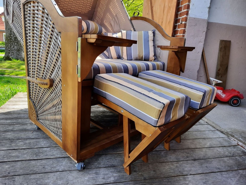 Strandkorb Schleswig Fußstützen Meinung