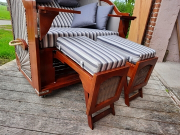 Strandkorb für Garten Fußstützenkissen