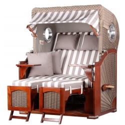 Strandkorb_Duene_Mahagoni braun Bullauge